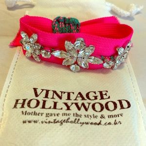 Vintage Hollywood Crystal Pink Bracelet
